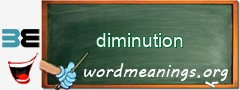 WordMeaning blackboard for diminution